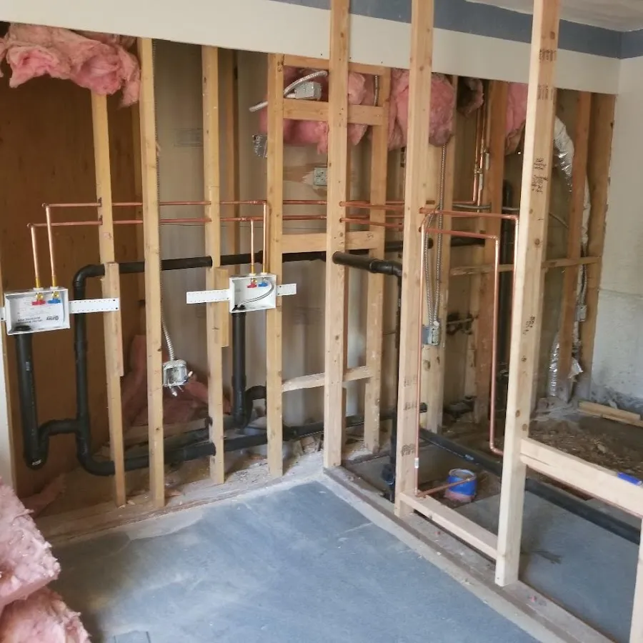 Copper pipe rough-in and plumbing installation in Garfield Heights